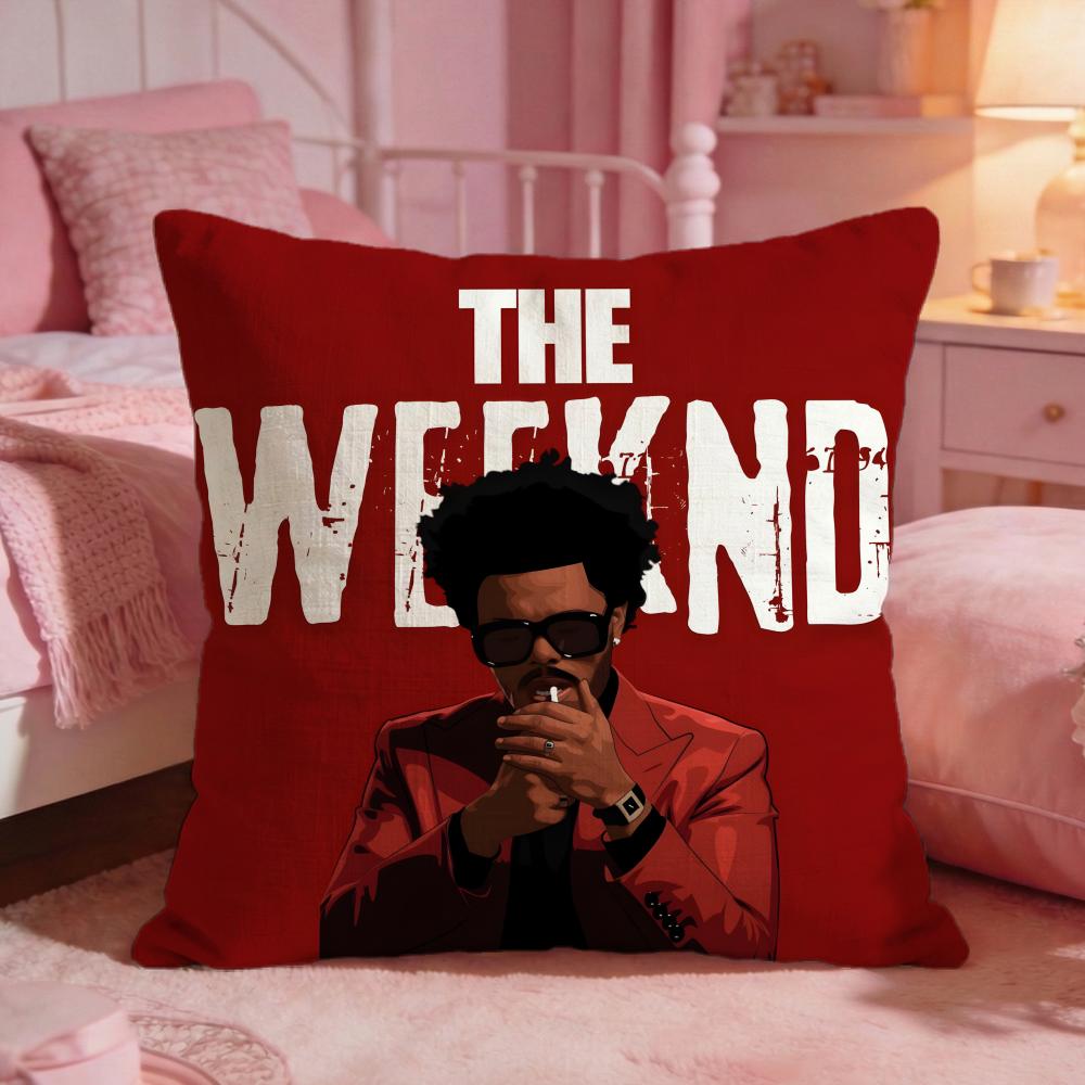 tThe Weeknd singer Cushion Cover Premium Comfort Reversible Pillow Cove Two in One Design for Any Room Car Interior