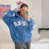 2024 Women's Street Style Bubble Letter Zip Hoodie – European & American Y2K Sweatshirt