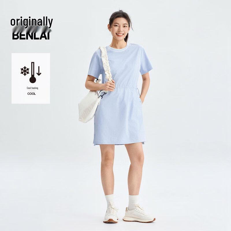 

BENLAI Women s Cool-Feel Short Sleeve T-Shirt Dress M