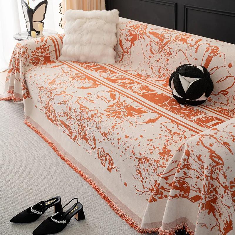 

Thickened Double-sided Available Options Modern Simple To Use Multi-function Cover Blanket Four Seasons Universal Living Sofa Cover Full Cover 180X230CM