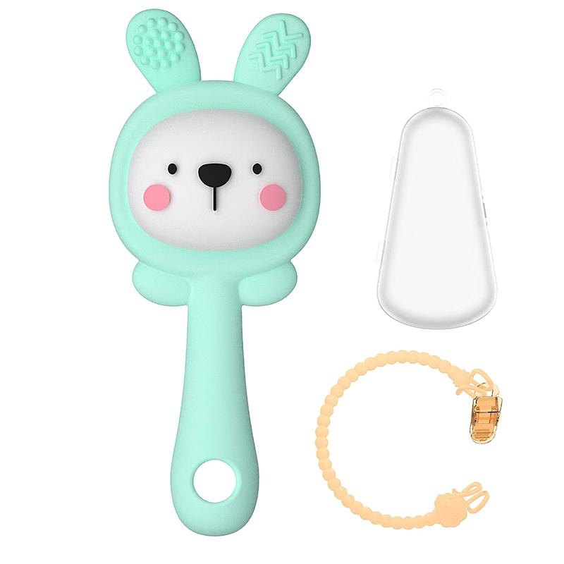 1 Set Newborn Hand Ringing Bell Can Bite Water Boiled Sand Hammer Early Education Training Props Baby Ringing Bell Rabbit Toy