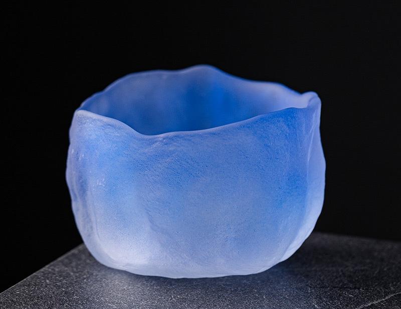 Japanese-style glacier blue-green national tide wind small teacup, sake cup, glazed cup, hostess, teacup tea cup, hand frozen