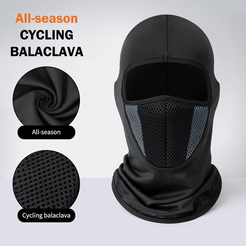 Motorcycle Riding Sunscreen Mask Men'S Breathable Full Face Mask Thin Ice Silk Head Cover Hiking Fishing Ski Face Mask