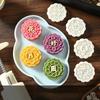 Pastry Decoration Plunger Tools Mid-Autumn Festival Mooncake Mold Hand-Pressure Cookie Stamps with Floral Sakura Patterns