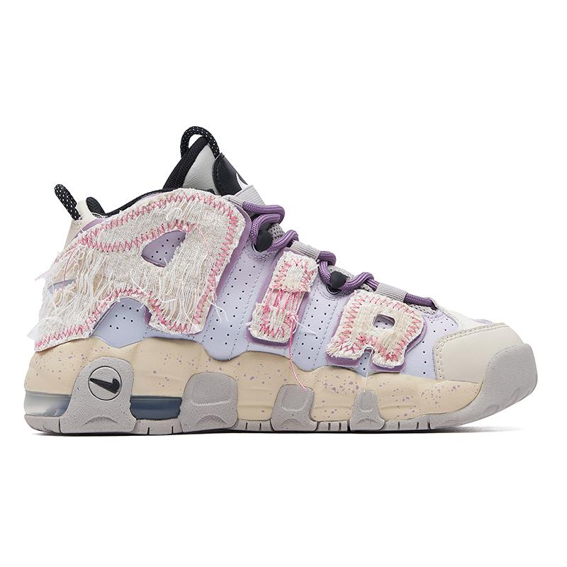 Nike Air More Uptempo Vintage Basketball Shoes Women's Mid top White/Purple/Pink FJ1387-001(TeamH-S-BOX)