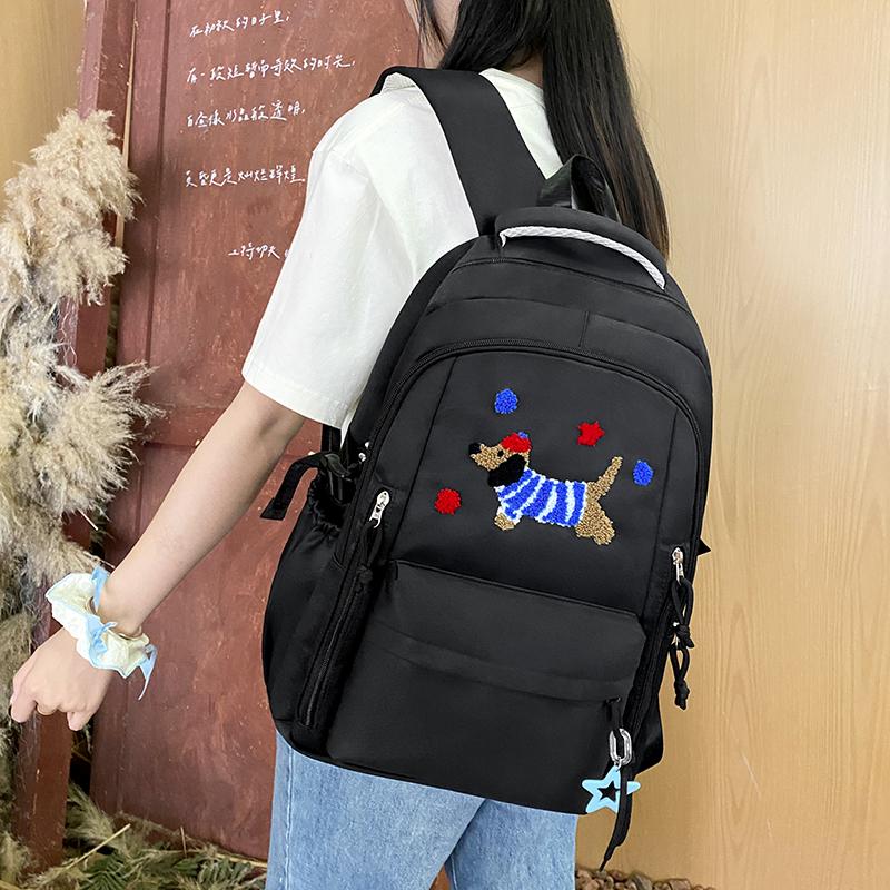 Cartoon-Rucksack mit Kontrastfarbe für Mittelschüler, leichter Schulrucksack, Damenrucksack mit großem Fassungsvermögen