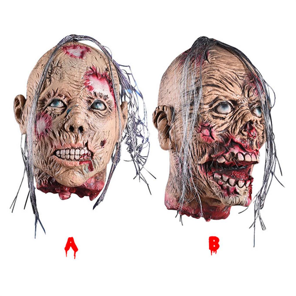 Halloween Themed Party Hanging Head Home Hotel Haunted House Scary Tabletop Centerpiece Horrible Decor Holiday Banquet Prop