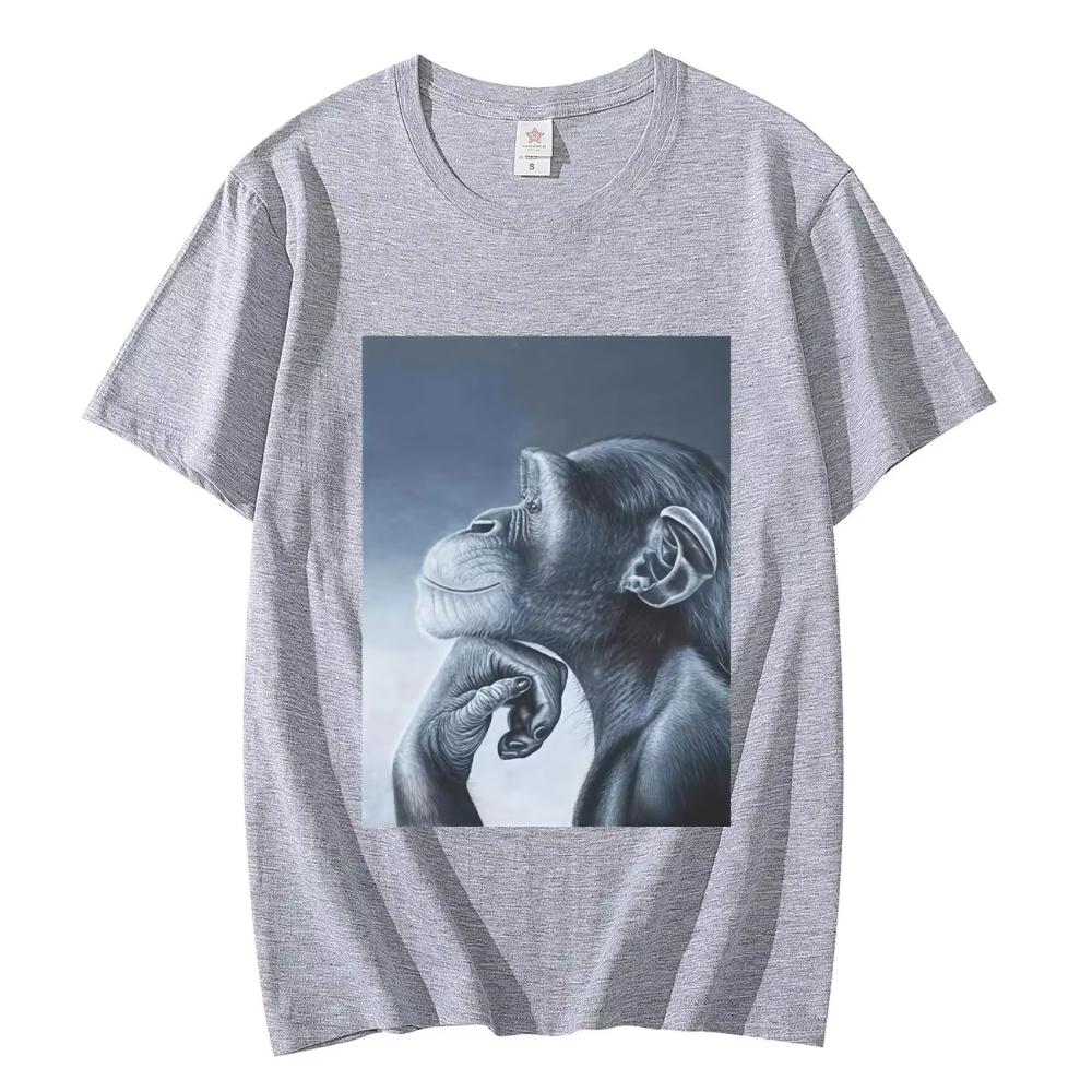 

Funny Rage Bait Monkey Meme T-shirts Fashion Vintage Short Sleeve T-shirts Men Women Clothing Summer Cotton T Shirt 2XL