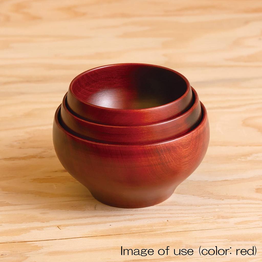 Yamanaka Lacquer Kashoan Wooden Bowl Soup Bowl L 12cm Sakura Round Bowl Dark Brown Approx. SO-0561