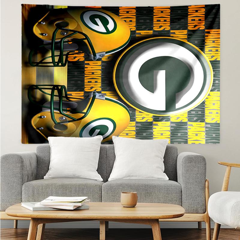 Green Bay Packers Gear Tapestry Hanging for Bedroom,Livingroom, Playroom,Decor Art Room Wall Tapestry Holiday and Birthday Gifts