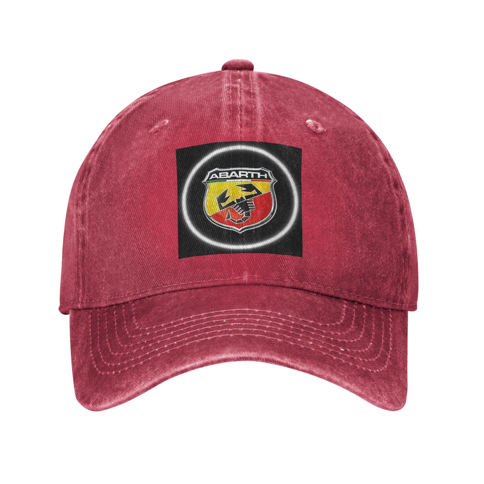 Abarth C Cool Washed Denim Cap Casual Baseball Caps Adjustable Hat Summer Unisex Baseball Hats One Size