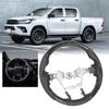 Hydro Dip Steering Wheel Perforated Leather 3 Section Type Replacement For Hilux AN110 AN120 AN130 2015 to 2025