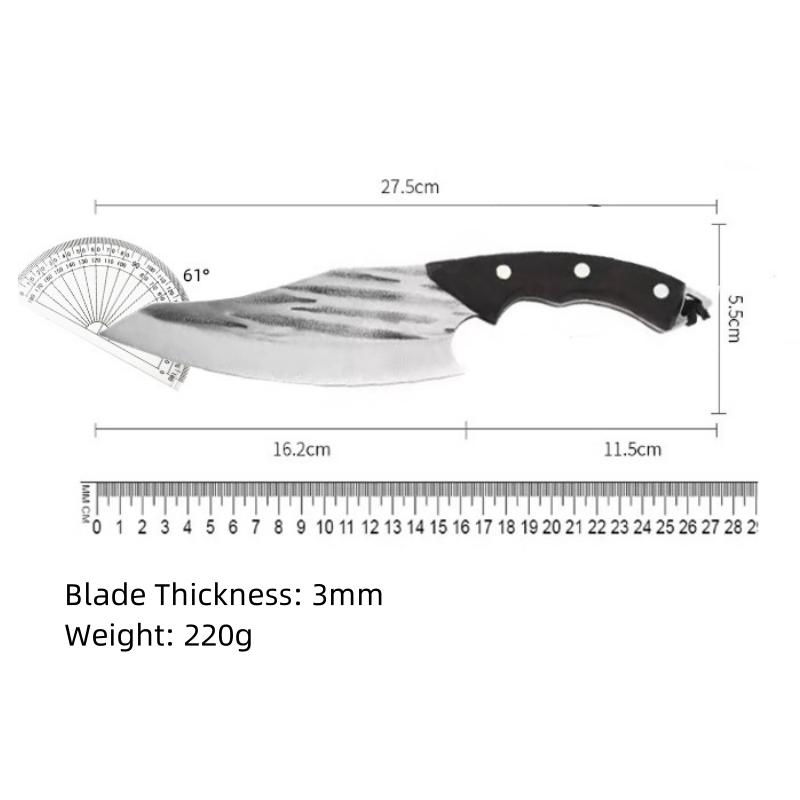 Ručně vyrobený kovaný kuchyňský nůž z nerezové oceli Nože na sochu ryb Vykosťovací nůž sekáček