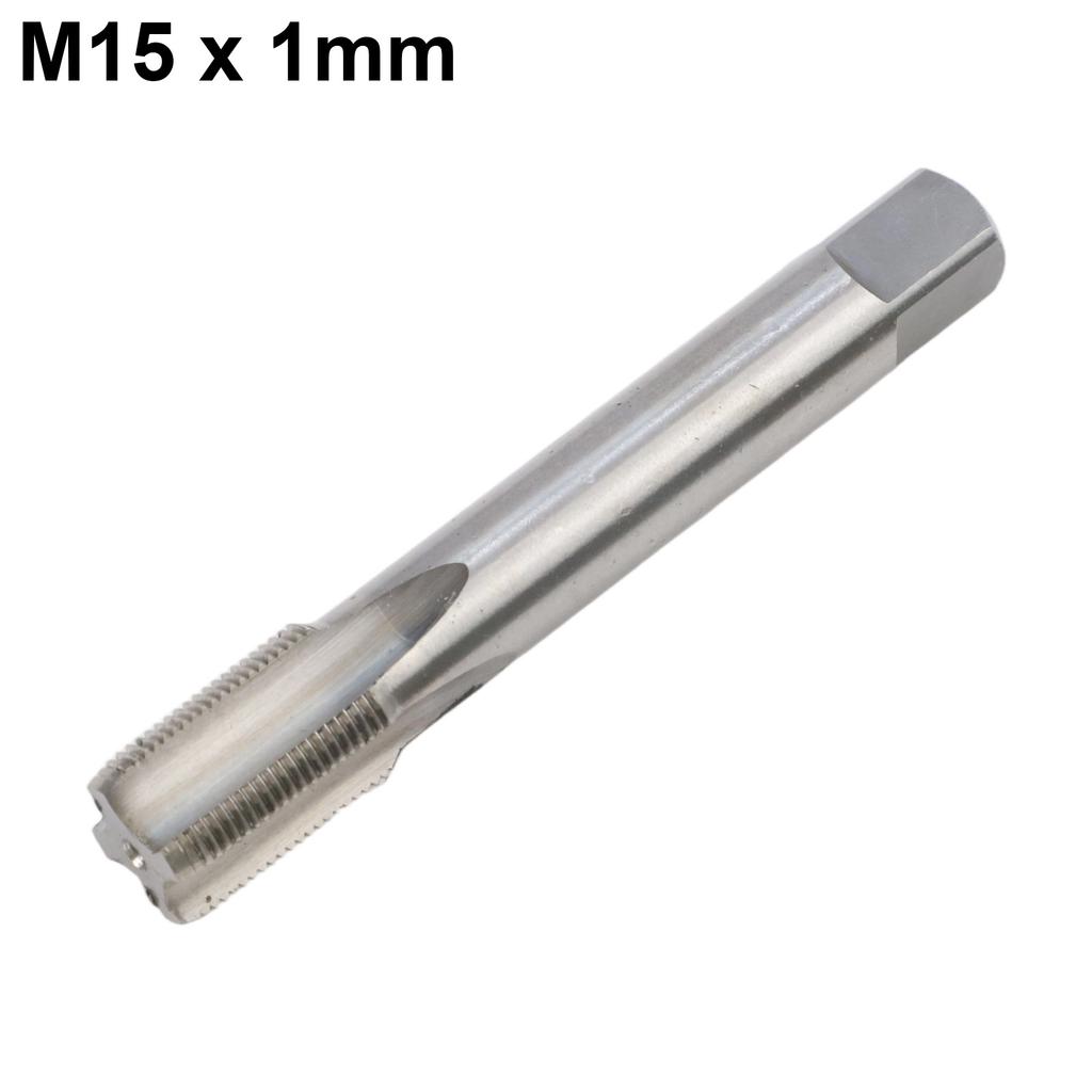 15mm Diameter HSS Metalworking Tap M15 x 1mm Pitch Metric Tap with Right Hand Thread for Industrial Applications