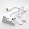 360 Degrees Flexible Desk Lamp Holder E27 Base Light Socket Gooseneck Clip-On Cable With On Off Switch for Home Plant