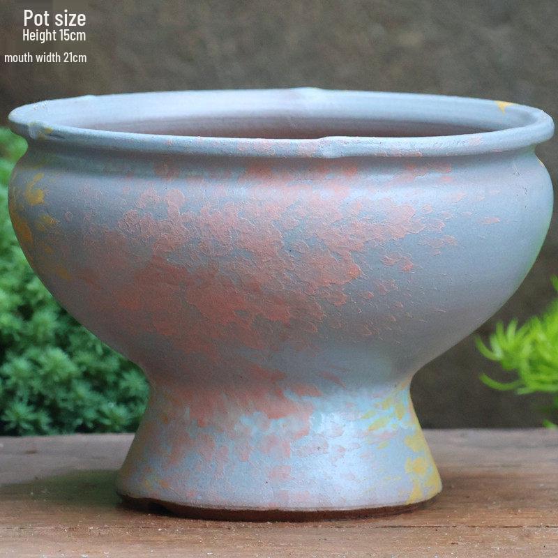 Sonderangebot: Retro Terrakotta Hoher Blumentopf für Sukkulenten oder Rettich