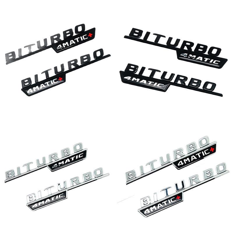 Pegatina Emblema Lateral Guardabarros Mercedes BITURBO 4MATIC