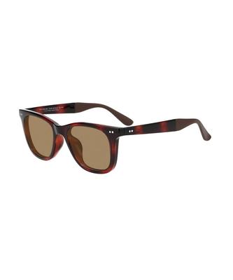 [Zoff] Wellington-style Sunglasses (Brown (Demi Pattern))  Polarized, UV Protection (99.9%+ UV Cut), Men'sWomen's, Suitable for Driving, Fishing,