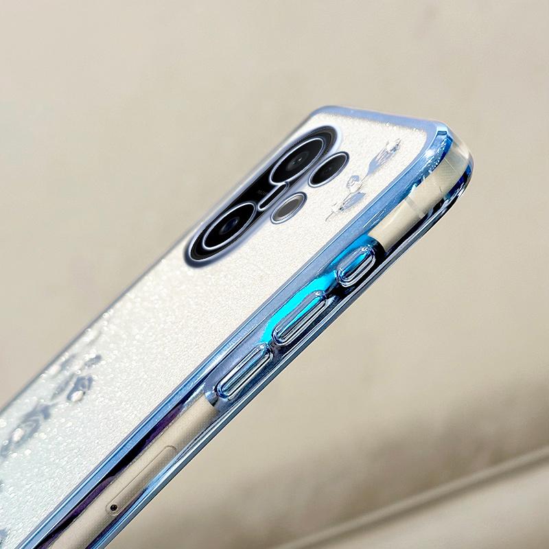 KADEM For Vivo S30 Pro Mini 5G Case Flower Pattern TPU Gradient Phone Cover with Lanyards