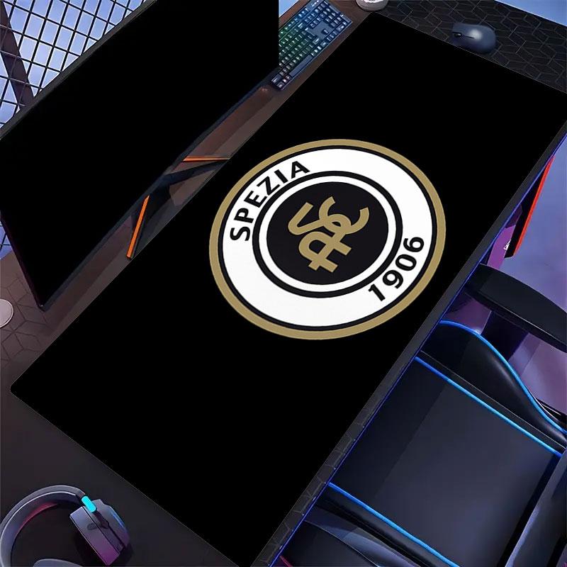 Spezia Calcio Mouse Pad, Large Gaming Desk Mat, Non-slip XXL Mousepad for Laptop & Tablet, Mini PC Playmat with Stitched Edges