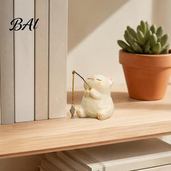 Glass Hydroponic Vase Set Leisure Fishing Frog/Cat/Panda/Bear Statue Ornaments, Clear Mini Vases Miniature Decorative Figurines for Tea Tables