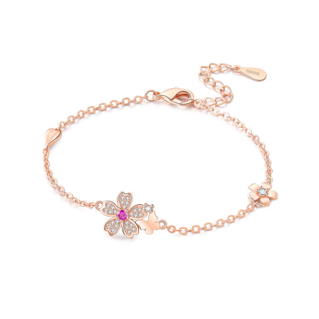 New 925 Silver Exquisite Golden Starry Bracelet Chain Link Women Bracelet Birthday Festival Jewelry Gifts