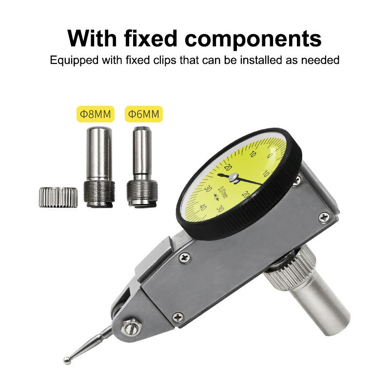 0-0.8Mm Level Gauge Scale Precision Dial Test Indicator Digital Dial Indicator Universal Flexible Magnetic Base Stand Holder