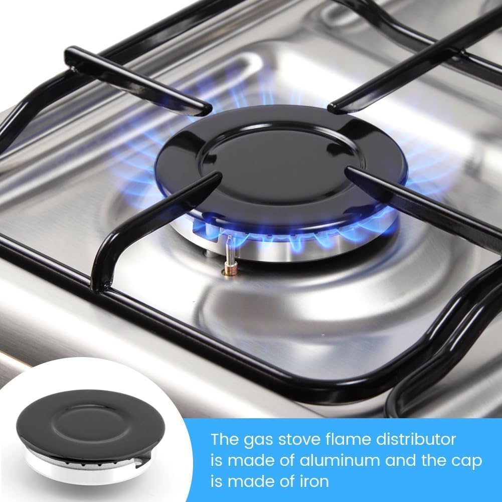 Universal Cooker Hat Set, Oven Gas Stovetop Flame Cap Set Cover, Fits Most Stove Knobs, Cover Kit, Quality Metal Stove Knobs 4pc