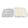 Divided Serving Tray with Lid Handle 12 Compartment Snackle Box Charcuterie Container for Portable Snack Platters Clear