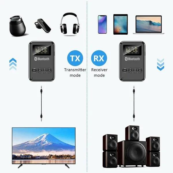 Newest USB Bluetooth 5.0 Transmitter Receiver 4 In 1 Wireless Audio 3.5mm Aux Car Adapter