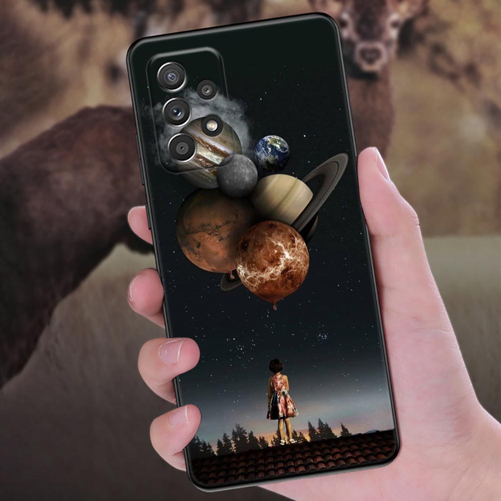Universe Starry Phone Cover Galaxy A53 5G Case For Samsung A54 A55 A52S A51 A71 A73 A72 A35 A32 A33 Cases Sky Space Planet Stars
