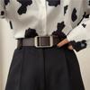 Contemporary Black Pu Decorative Belt With Stylish Details For Both Men Women And