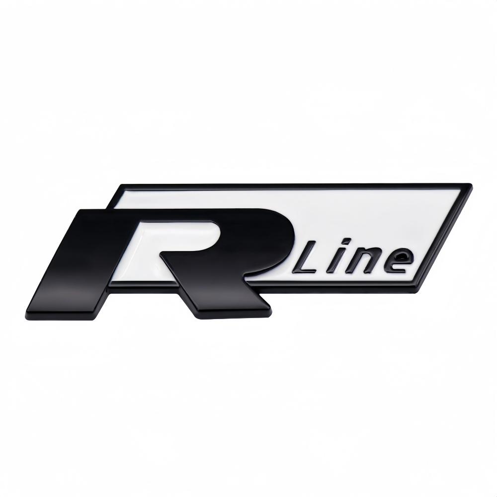 For Volkswagen For Volkswagen VW Rline R Polo Passat B5 B6 B7 Golf Jetta Touareg Bora CC 3D Car Grille Badge Side Decal Trunk Emblem Sticker zs0