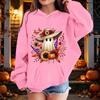 Children's Halloween Printed Pullover Hoodie, Casual Loose Fit for Daily Wear and Halloween Party