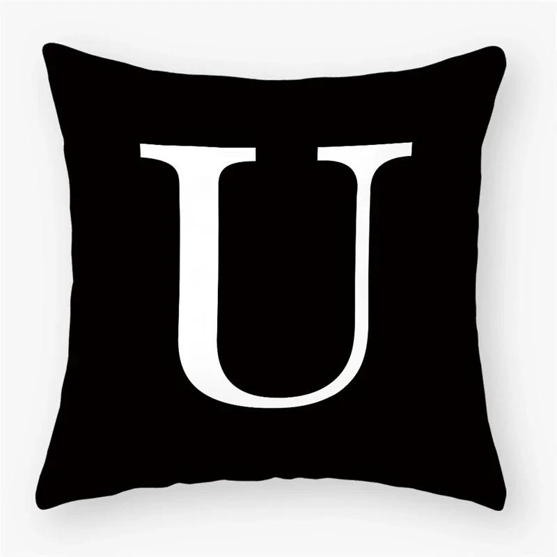 White Letter Cushion Cover X Polyester Pillowcase Sofa Cushions Decorative Throw Pillows Cover Home Decoration Pillowcover