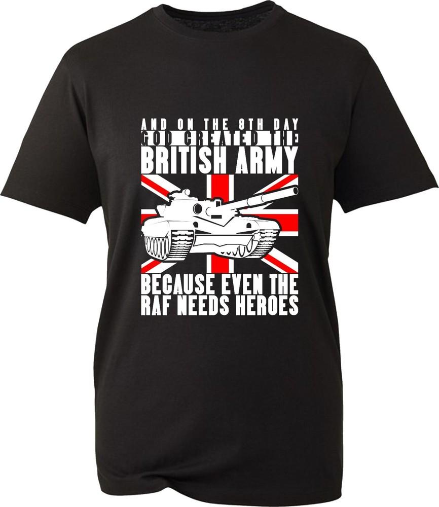 British Army Remembrance Day Tshirt Royal Air Force Uk Flag Army Tank Unisex Top