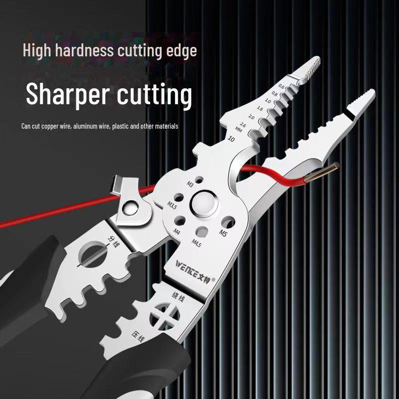 21-in-1 Electrician Multi-Tool: Copper Wire Stripping & Crimping Pliers, Wire Winding Clamp, Cutting & Wrench Pliers