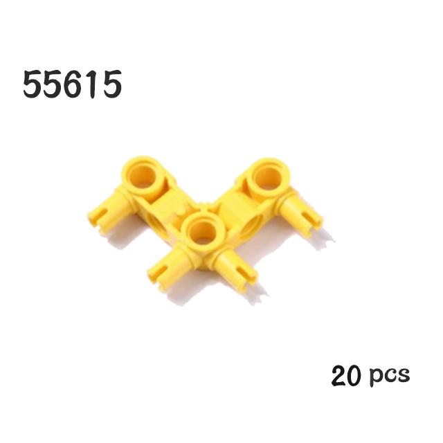 Non-Toxic 20Pcs/Lot Technical Pin Connector Hub Perpendicular 3X3 Bent With 4 Pins Moc 49130 55615 Building Blocks Parts Diy Brick Toys