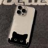 Cute Probe Black Cat iPhone11Promax Mobile Phone Case Transparent for Apple 11Pro Space Case 11/11