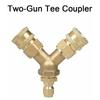 3/8 Fitting Pressure Washer Tee, Splitter Coupler, Quick Connect Two to