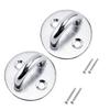 2Pcs Eye Pad Plate Stainless Steel Round U-Shaped Hanging Hooks with Screws Hardware Suspension Training Straps