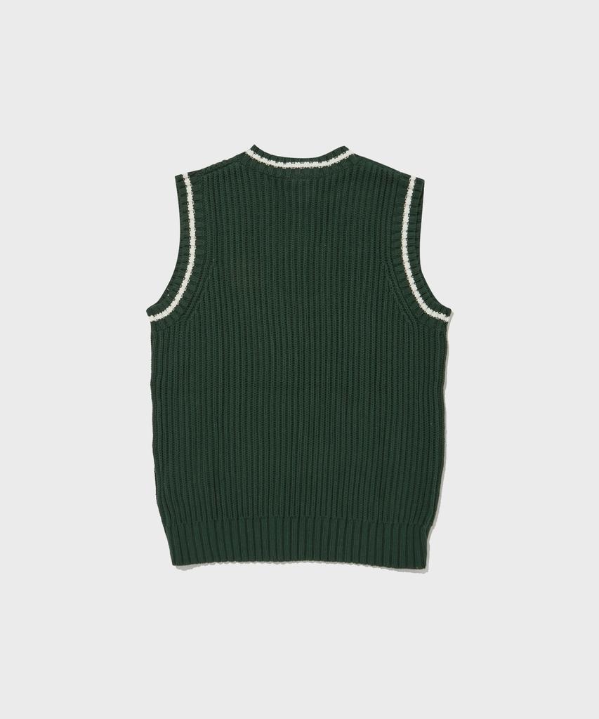 Champion Washable V-Neck Sweater Vest Normal Green