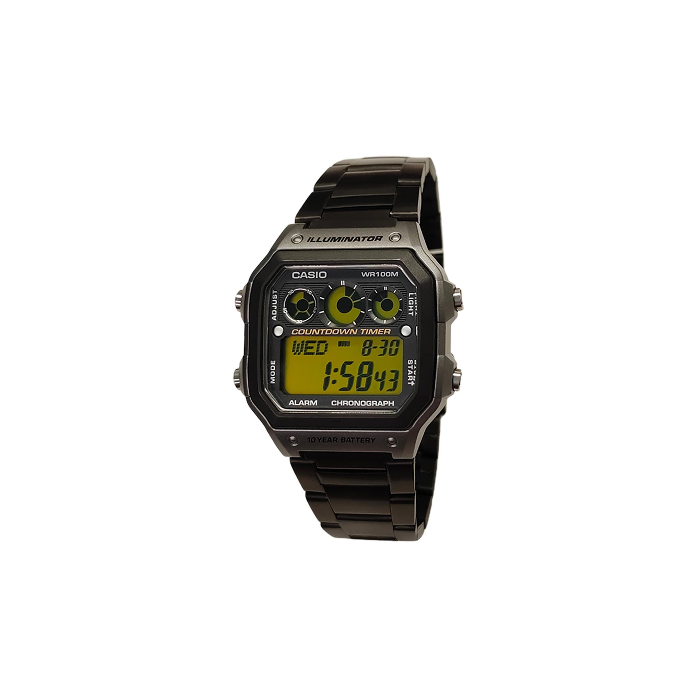 

CASIO Custom Collection Quartz Movement Stainless Steel Strap Watch Men s Watches Black Dial AE-1300WH-8A(Watch5--) Black Dial Yellow Glass