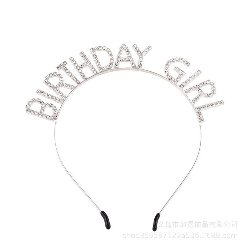 Children's Adult Birthday Headband IR Letter Crown Headband