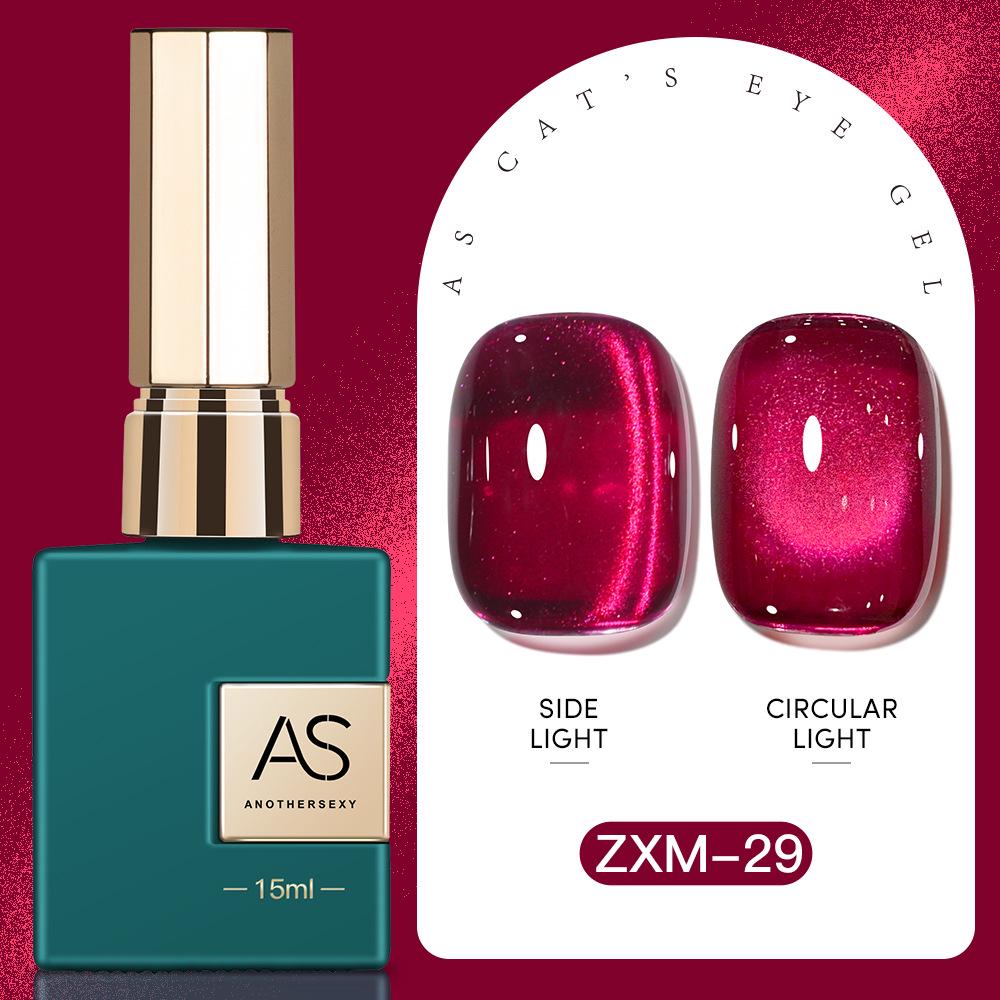 30 Shades Suspended Mirror Cat Eye Gel Polish Set with Glitter Glass Bead Effect