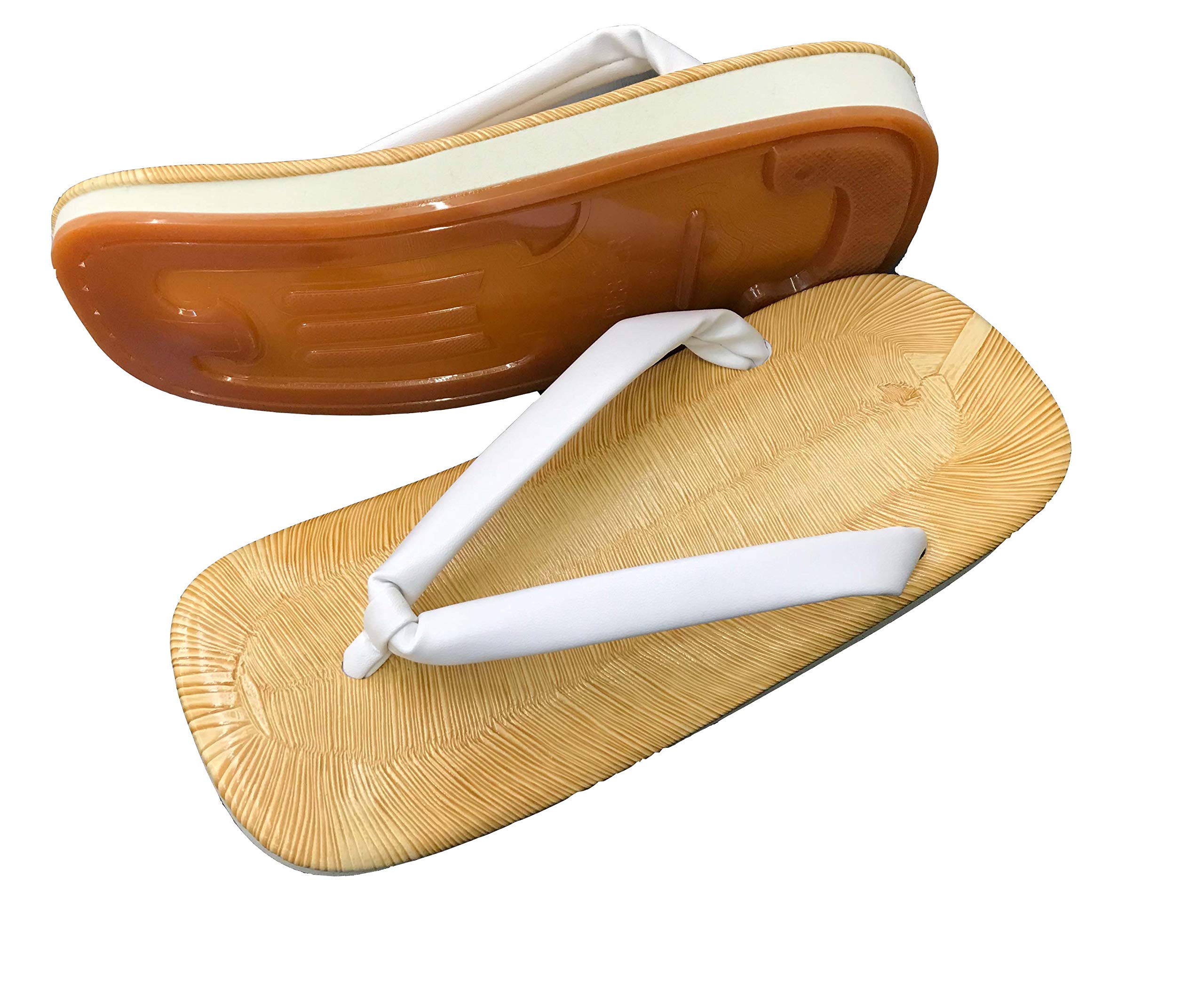 

[Setta (Japanese sandals)] [Amber sole, sponge, tatami-style base, white thong, made in Japan (L)]