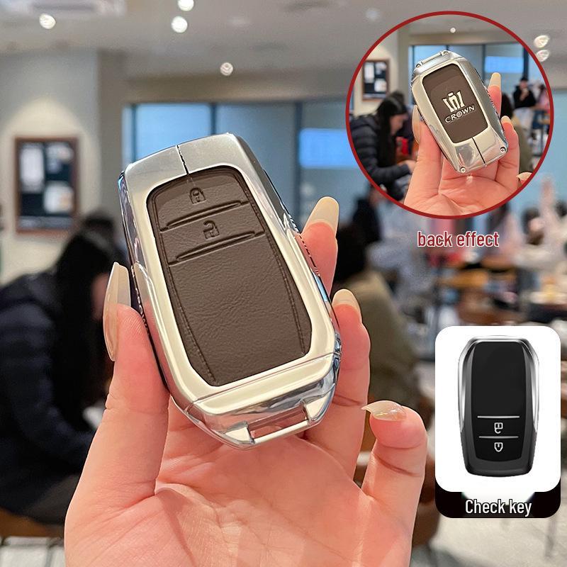 High-Quality Metal Leather Buckle for Toyota Crown 14th Gen Key Case