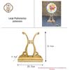 Wooden Lacquered Round Fan Display Stand – Ancient Style Festive Holder