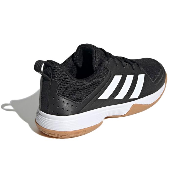 New Adidas Ligra 7 Indoor J Breathable Lightweight And Wear Resistant Badminton Shoes Black Back Teenagers FZ4681