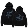 Sydney Rose Handwritten Star Lyrics Print Hoodie Men Women Harajuku Hip Hop Gothic Oversized Sweatshirt Perfect for Commute & Loungewear